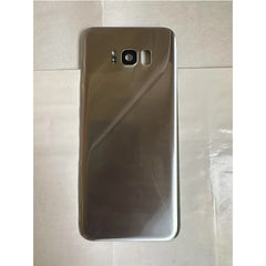 مع عدسة جديدة لهاتف Samsung Galaxy S8+ S8 Plus G955 G955F غطاء خلفي للبطارية وباب خلفي ولوحة زجاجية ثلاثية الأبعاد وغطاء لاصق بديل