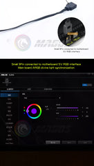 Graphics Card Side Panel RGB RTX AMD GeForce GPU Modify 5V 3Pin ARGB AURA SYNC PC Case DIY MOD