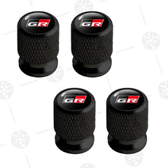 4pcs GR SPORT Logo Car Wheel Tire Valve Caps Air Stem Aluminum Accessories For Toyota Yaris Corolla RAV4 C-HR Camry Prado Voxy