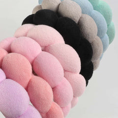 3 件套时尚 Microfiber Washing Wristbands Scrunchies Puffy Headband Spa Bubble Headband for Washing Face Makeup Shower Skincare