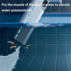 Hot Sales Waterproof Fully Automatic Water Gun Toys With Light Water Pistol Spray Blaster Absorbing Summer Pool Toys For Kids