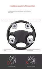Car Steering Wheel Booster Ball Turning Spinner Knob Bearing Power Handle Rotating Universal Auto Accessories Labor Saving Kit
