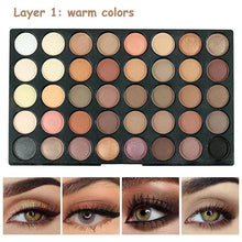 Nude eyeshadow palette with warm matte and glitter shades in a round pan layout