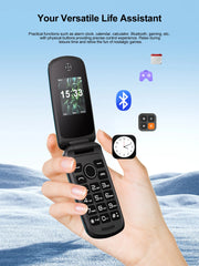 2025 SERVO F4 Fold Feature Mobile Phone 1.77" Display Dual SIM Standby Call Recording MP4 FM Radio 2G Flip Button Backup Phones