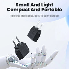 Elough 4.0mm US To EU Converter Plugs European EU To US America Travel Plug Adapter US to EU Power Adapter Electrical Plug
