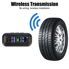 Tire Pressure Monitoring System Temperature Warning New C External Battery Version Sensors Solar TPMS Car Tyre Pressure Monitor