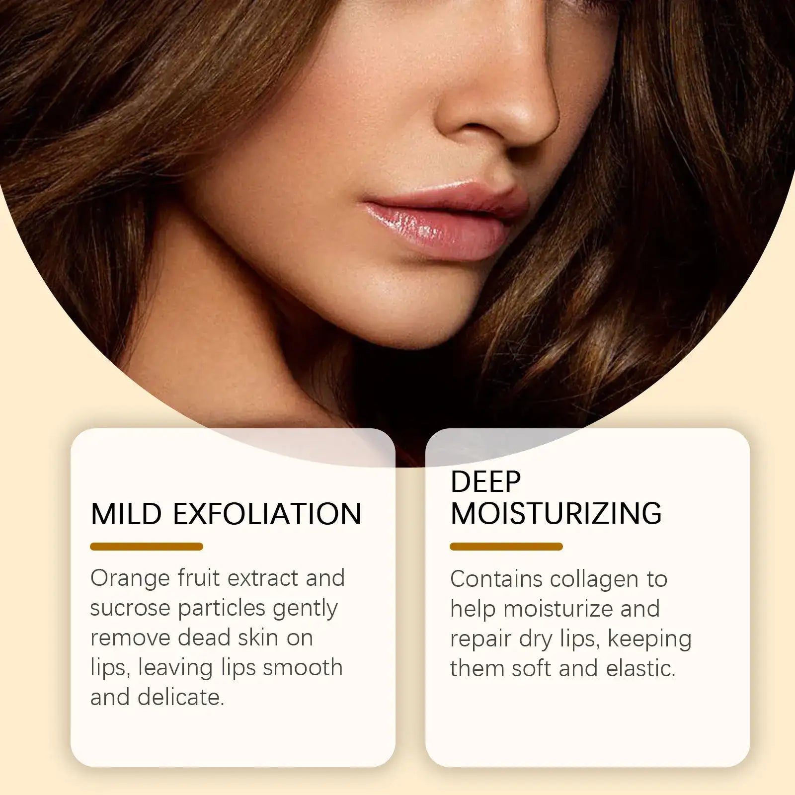 Orange Lip Scrub Reduce Lips Fine Lines Moisturizing Repairing Exfoliating Dead Skin Keratin Two-in-one Dual-effect Scrub