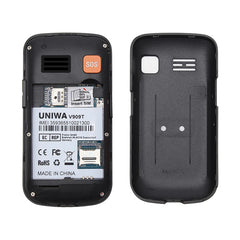 UNIWA V909T 4G Flip Phone Dual Screen Single Nano Cellphone Big Push-Button Mobile Phone for Elderly 2250mAh Russian Keyboard