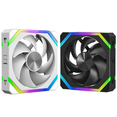 مروحة تبريد JUMPEAK CS120 ARGB مقاس 360 مم 240 مم قابلة للتكديس وتوصيل PWM صامتة 120 مم مراوح RGB لألعاب الكمبيوتر ومبرد المياه