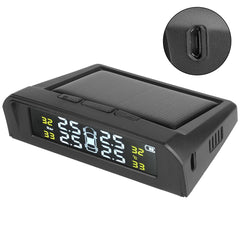 Tire Pressure Monitoring System Temperature Warning New C External Battery Version Sensors Solar TPMS Car Tyre Pressure Monitor