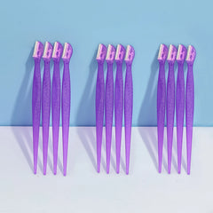 10PCS Japanese Eyebrow Razors Set5 Colors Ultra-Sharp Stainless Steel Blades | Facial Hair & Peach Fuzz Remover for Women/Men