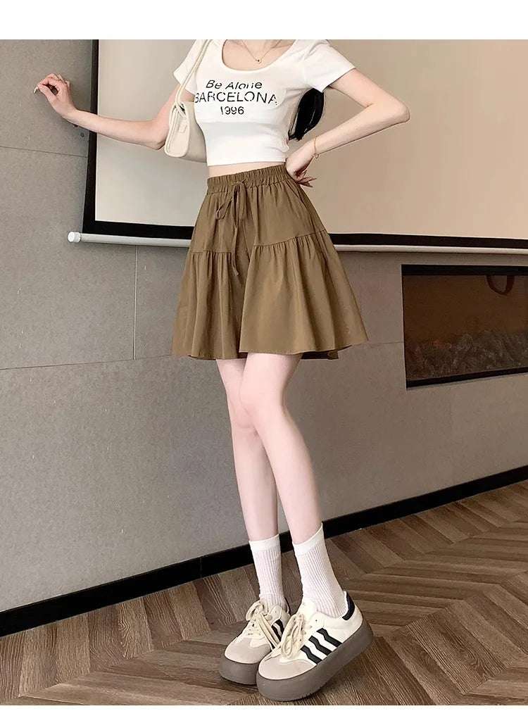 Ice Silk Thin Breathable Large Size Slimming Wide Leg Five-Quarter Pants Women Summer High Waist Qui Dry orts Casual Pant...