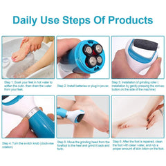 Electric Foot File Vacuum Callus Cleaning and Grinding Foot Treatment Tool Hard Dead Skin Cleaning and Remover Foot Care