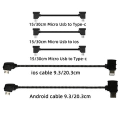 Data Cable OTG Remote Controller to Phone Tablet Connector USB TypeC IOS Extend for DJI MINI 4K/2/3 Pro/SE/Pro/Air/Mavic 2/3