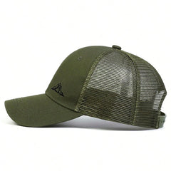 Unisex Mountain Range Embroidery Baseball Net Caps Spring Summer Outdoor Adjustable Casual Hats Dad Hat Sunscreen Hat