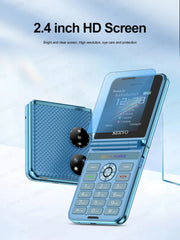 هاتف محمول SERVO Pocket S1 بأربع بطاقات SIM قابل للطي، اتصال سريع، GSM، صوت سحري، مصباح يدوي، تسجيل مكالمات، MP4، FM، نسيج، هواتف خلوية
