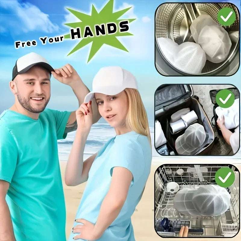 Hat cleaner cage for washing machine, hat cleaner with mesh bag, hat cleaner for baseball cap