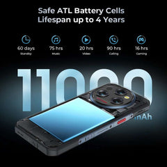 Oukitel WP35 PRO Rugged Smartphone 5G 11000mAh 36GB+512GB, 6.6" 2.4K Display Andiron 14, 64 MP, NFC Cell Phone