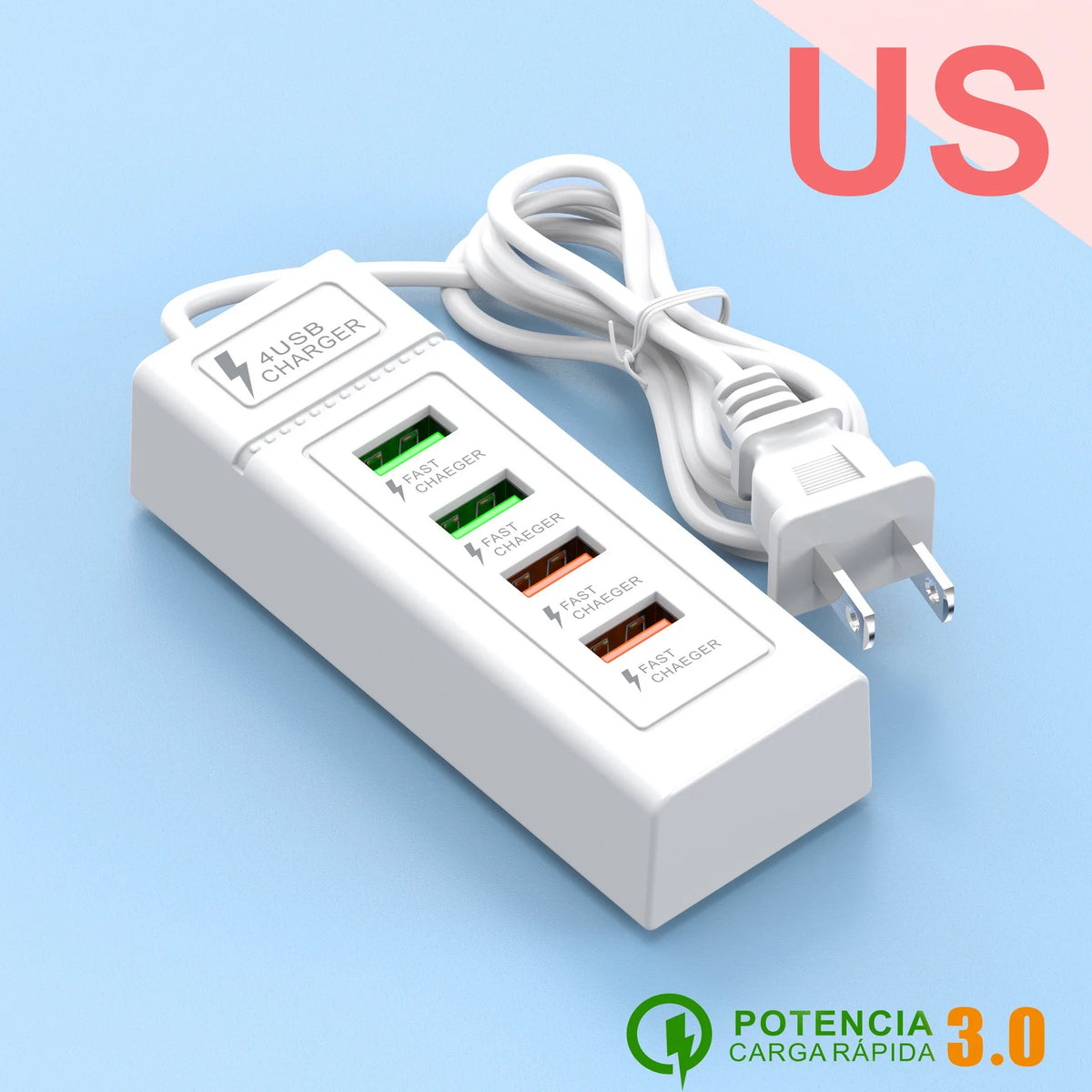 موزع محطة شاحن الطاقة بمقبس USB 5 فولت و4 أمبير USB TYPE C 3.0 شاحن سريع قابس شحن الهاتف مقبس USB كهربائي للولايات المتحدة والاتحاد الأوروبي