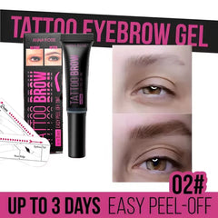 3D Peel-Off Eyebrow Gel Tint, Waterproof Tattoo Cream, Long-Lasting Dye, Natural Brow Shaping, Unisex, Safe for All Skin Types