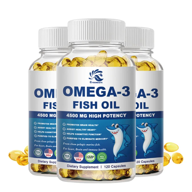 60/120pcs Omega-3 Fish Oil Capsules Dietary Supplement for including EPA and DHA