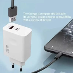 Xiaomi 120W Original Charger Turbo Fast EU US UK Wall Hypercharge Adapter Usb 6A Type C Cable For Xiaomi 13 12 11 Ultra Redmi