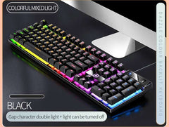 K500 Keyboard Mixed Color White Pink Keycaps 104 Keys Wired Gaming Keyboard for Laptop PC