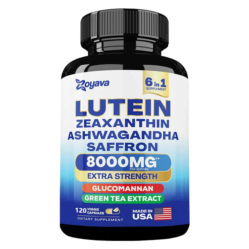 Lutein & Zeaxanthin Supplement 8000 Mg Eye Vitamins with Saffron for Adults, Eye Health Supplement, Supports Vision
