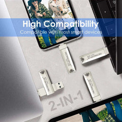Type C 3 in 1 USB 3.0 Flash Drive 64GB 128GB 256GB pendrive pen drive real capacity usb memory stick for phone and pc