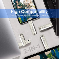 Type C 3 in 1 USB 3.0 Flash Drive 64GB 128GB 256GB pendrive pen drive real capacity usb memory stick for phone and pc