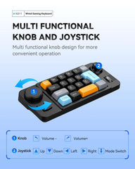 Hot Swap Wired Mechanical Keyboard with Volume Scroll Jostic 19Keys Programmer Keypad for Computer Laptop