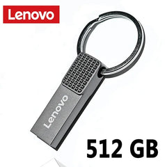 محرك أقراص USB فلاش 3.0 أصلي من لينوفو بسعة 2 تيرابايت وذاكرة تخزين عالية السرعة بسعة 1 تيرابايت و512 جيجابايت للكمبيوتر الشخصي