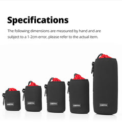 حقيبة عدسات كاميرا جديدة من AMBITFUL، حقيبة برباط، مقاس SML XL، لكاميرا Canon Sony Nikon DSLR، حافظة أسطوانية للعدسات مزودة بخطاف