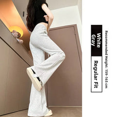 ay High Waist Bell Bot Pants Women's Summer 2025 New Casual Sports Sweatpants Small Size Slimming  Hoof Pants