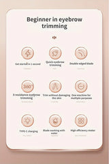 Electric Eyebrow Trimmer Eyebrow Trimmer for Women Hair Trimmer Shaver Facial Hair Remover with Comb Suitable for Leg Arms Etc