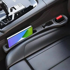 2pc Car Seat Gap Filler Organizer Pu Waterproof Car Seat Gap Plug Strip with 2 Grooves Seat Gap Storage Auto Interior Accessorie