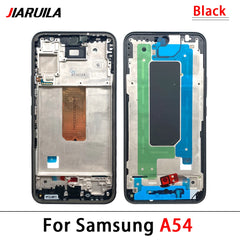 NEW For Samsung A33 A52 A52S A72 A52 5G A54 A73 Front Housing LCD Frame Bezel Plate Replacement Repair Part With Side Button