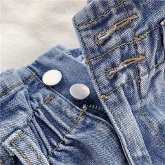 High Waist A-Line Wide Leg Jeans orts Women's Cuffed Loose Slimming High Waist Flower Bud Pants Summer Casual orts