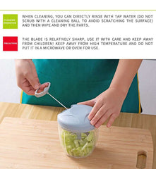 1pc Pink/Blue 500ML/900ML Household Kitchen Garlic Chopper Mashed Hand Pulled Meat Grinder Multifunctional Vegetable