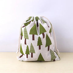 Pet Toys & Snacks Storage Cotton Linen Fabric Pouch Drawstring Bag Cute Kids Travel Cloth Shoes Storage Bag Makeup Case Gift Bag