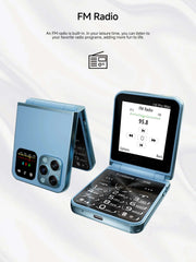 SERVO i16 PRO MAX Flip Mobile Phone 4 SIM Standby Speed Dial Magic Voice Flashlight Call Recording 2G GSM Button Fold Cellphones