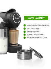 كبسولة قهوة قابلة لإعادة التعبئة متوافقة مع آلات صنع القهوة DETAL Q NDIQ7323 DETALQ MILKQOOL LAVAZZA EP MINI