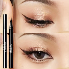 Black eyeliner with thin tip, non-smudged liquid eyeliner, long-lasting makeup and color that does not fade easily for beginners