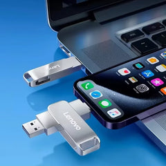 محرك أقراص فلاش USB 3.0 عالي السرعة من لينوفو جديد بسعة 64 تيرابايت وذاكرة USB 3.0 بسعة 2 تيرابايت وذاكرة فلاش USB بسعة 128 جيجابايت وقرص ذاكرة USB معدني