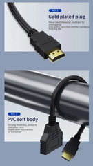 كابل موزع متوافق مع HDMI بمنفذين، بدقة 1080 بكسل، محول موزع Y لشاشة الكمبيوتر المحمول وصندوق التلفزيون