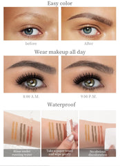 4 Points Eyebrow Pen 5 Colors Liquid Brow Pencil Dark Brown Microblading Eyebrow Pencil Waterproof Eyebrow Tattoo Pen Cosmetics