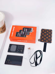 Credit Card Size Mini Phone Unlocked Dual SIM Ultra Thin 2.0" Display Pocket Cellphone Voice Changer Speed Dial Flashlight