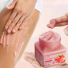 500g Strawberry Exfoliating Purifying Scrub, Hypoallergenic and Alcohol-Free, Softening Skin Physical Exfoliation, Gentle and Deep Cleansing, Suitable for Creative Bright Beige Skin, Moisturizing and Hypoallergenic, Fresh Fra