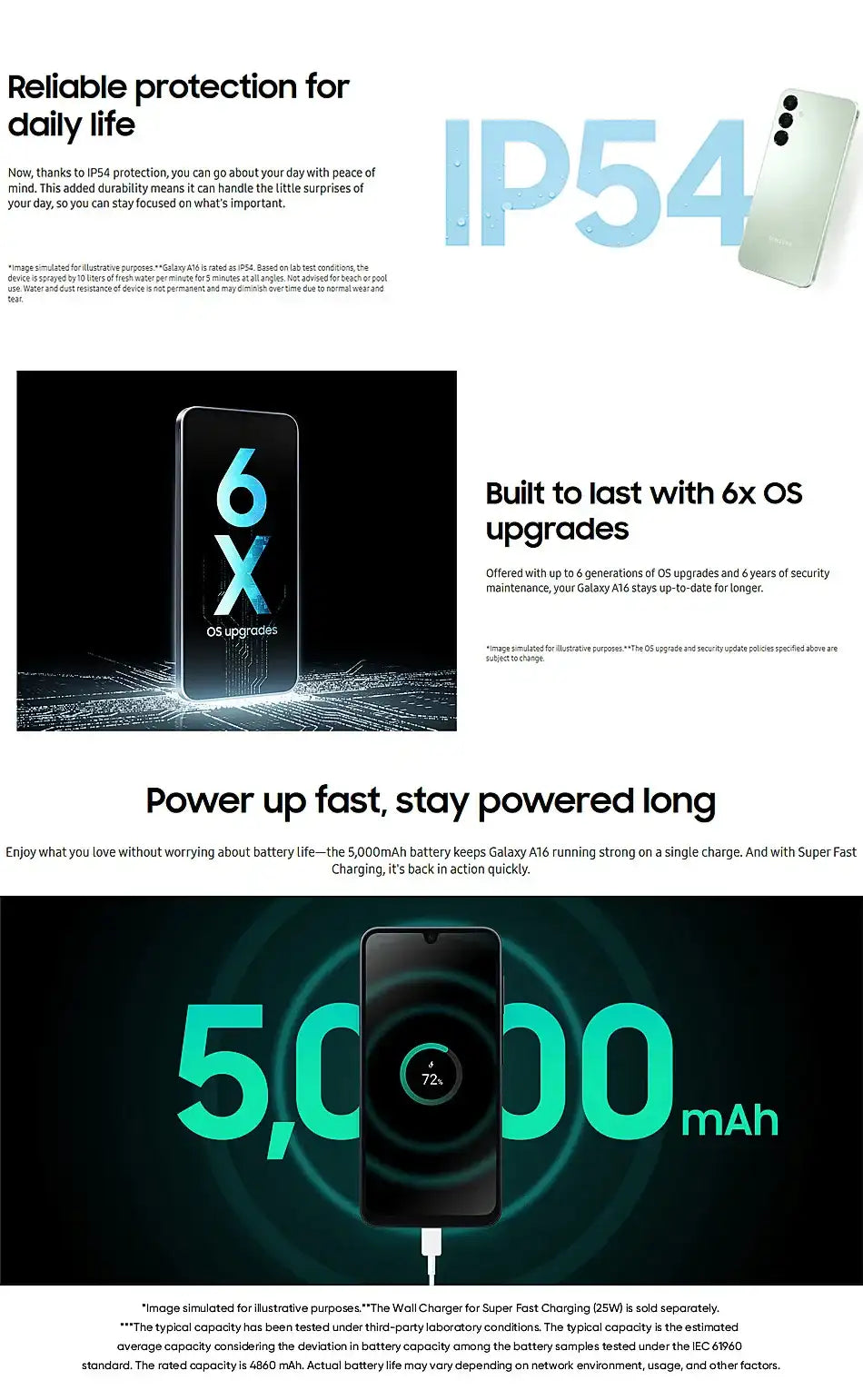 Global Version Samsung Galaxy A16 4G Smartphone Mediatek Helio G99 6.7" Super AMOLED Display 50MP Triple Camera 5000mAh Battery