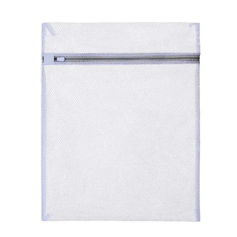 2Pcs White 40X50cm Durable Honeycomb Mesh Laundry Bags For Delicates Net Fabric Durable And Reusable Delicate Wash Bag